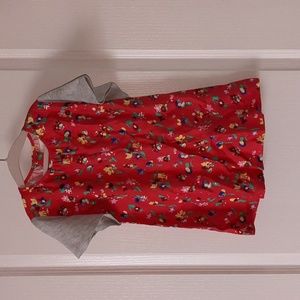 Girls Toddler ZARA Red Floral Button Back Dress 3/4